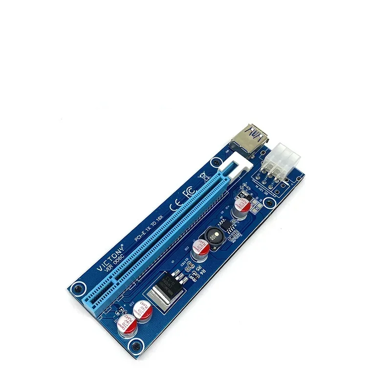 

PCIE 1X To 16X Extender, 60CM USB 3.0 Cable, SATA To 6Pin Power Cord for Graphics Card, PCI-E Riser Card