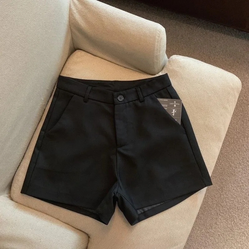 Spring Summer Shorts Mujer Solid High Waist Versatile Women Pants Korean Fashion Casual Vintage Pantalones Cortos