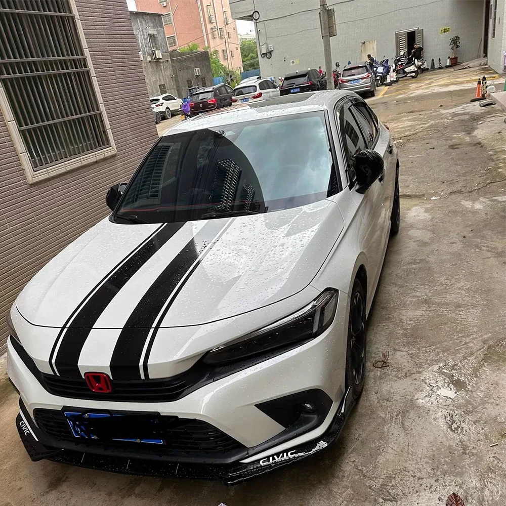 ملصقات سيارة فينيل سوداء لامعة ، 30 × ، فيلم لف ، صائق ، قنوات إطلاق الهواء #6