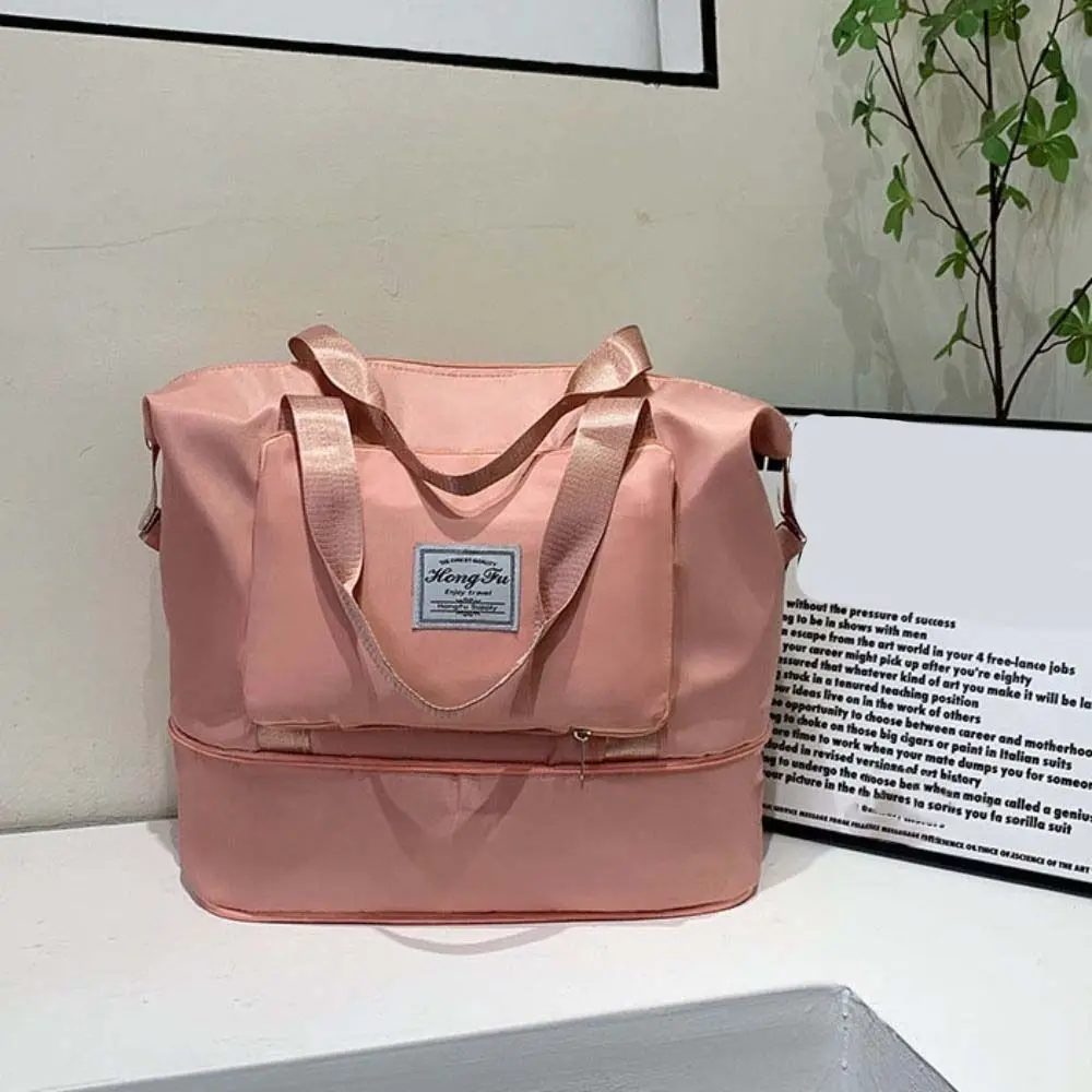 Оксфордская дорожная сумка для ручной клади, разделительная складная сумка для хранения, масштабируемая большая вместительная спортивная сумка для фитнеса на открытом воздухе