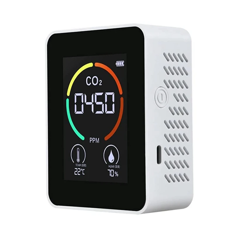 New Temperature & Humidity Meter, Air Quality Monitor, CO2 Detector, 3-In-1 Digital Air Pollution Carbon Dioxide Detector