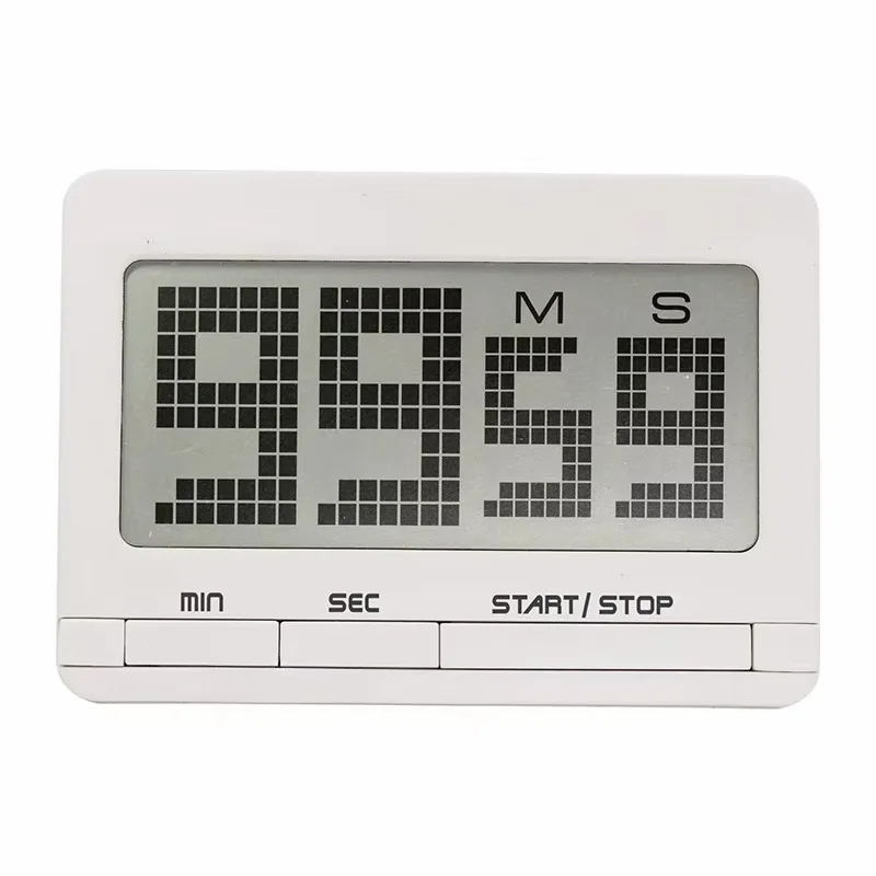 Professional Cooking Reminders Customized Gifts Digital Large Display Ultra-thin Voice Countdown White Kitchen Timer