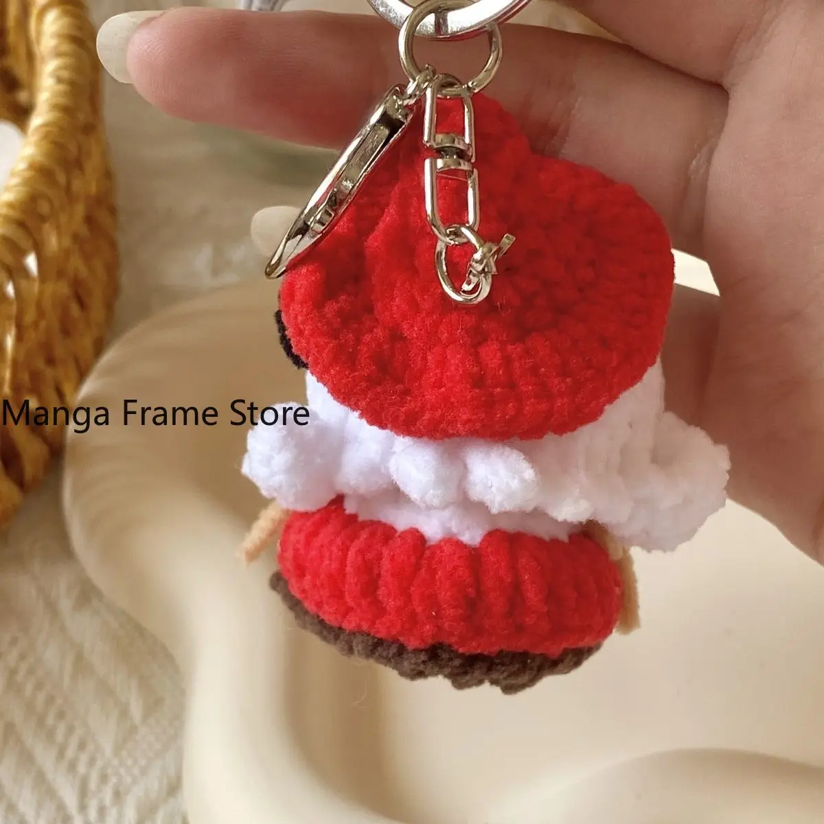 Genshin Impact Klee Hand Crocheted Soft Candy Keychain Bag Charm Handmade Cute Anime Figures Toys Display Halloween Fans Gift - view 5