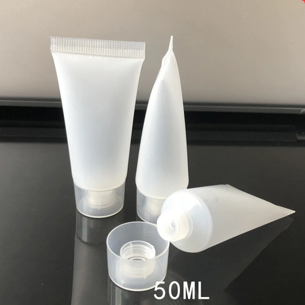 

50 Ml Squeezable Makeup Container Face Cleanser Squeeze Bottle Refillable Travel Tubes Baby Hand Cream