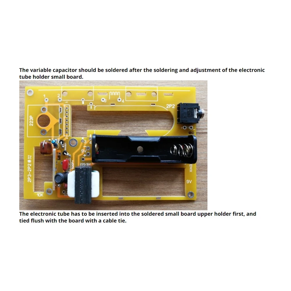 IngeniousDiy Kits 2P2 أنبوب إلكتروني مصباح واحد موجة متوسطة راديو 2P3 مجموعات راديو أنيقة