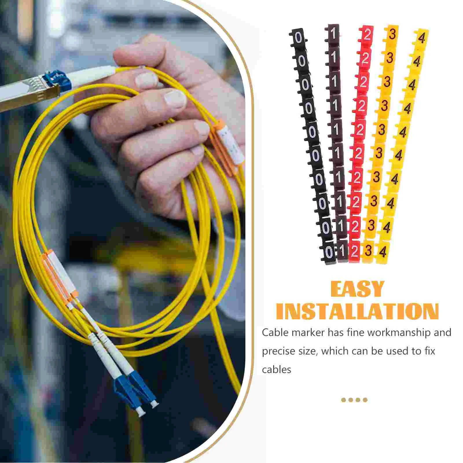 150 Pcs Labels Wire Number Self- Adhesive Cable Electrical Office Double Marker Ties