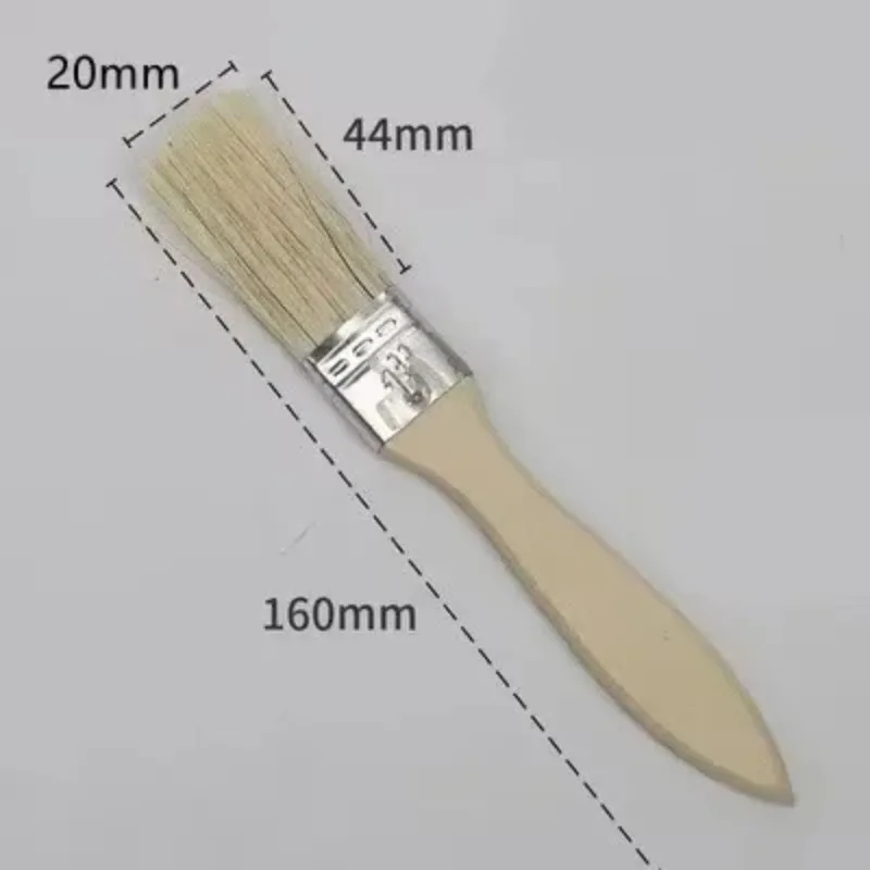 20 فرشاة Pig Mane، مناسبة للفن، والحرف اليدوية، والتجصيص، والرسم، وتطبيق الغراء، وفرش المقابض الخشبية لفرش P
