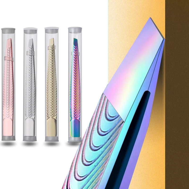 Les pinces professionnelles sont spécialement utilisées dans les salons de beauté pour ramasser les poils des sourcils, du visage et des cils, ainsi que pour l'épilation et les outils de maquillage.