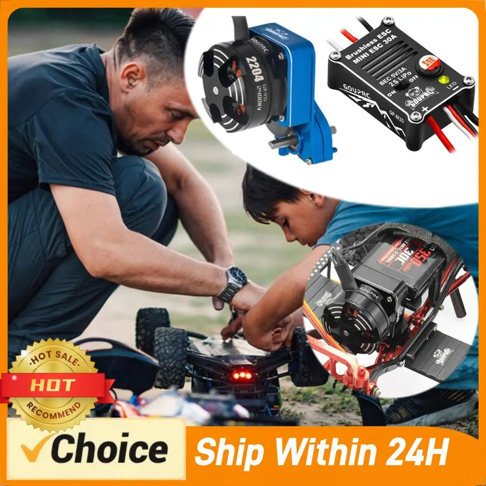 

Бесщеточный мотор 2204 2400KV с трансмиссией и регулятором скорости 30A для модернизации радиоуправляемого краулера Axial SCX24 в масштабе 1/24