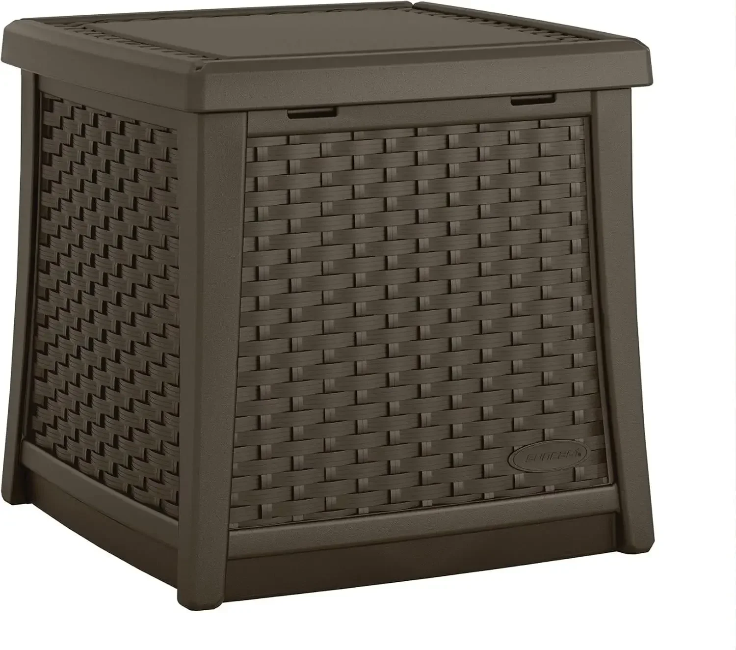 

Suncast 13 Gallon Resin Outdoor Patio End Table Storage Box, Java