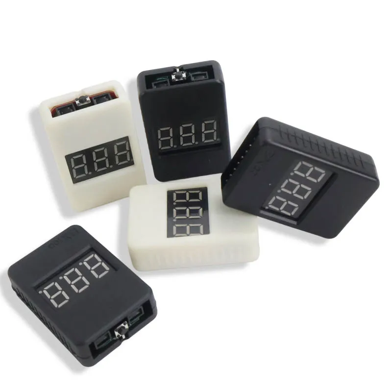 BX100 1-8S Lipo Battery Voltage Tester/Low Voltage Buzzer Alarm/Battery Voltage Checker with Dual Speakers For Rc Lipo 2IN1 DIY
