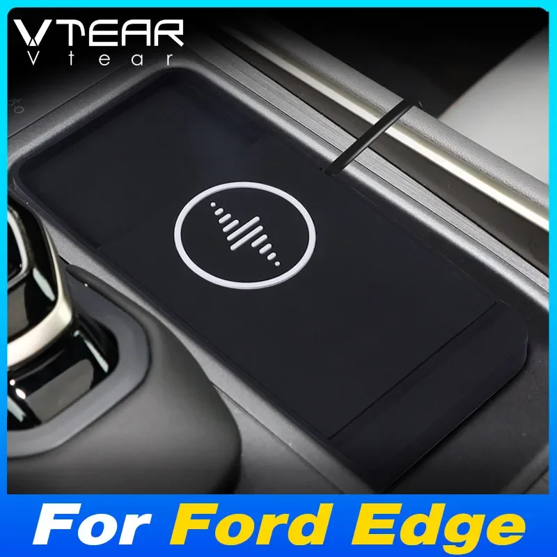 

Car Wireless Charger Non-Slip Mat Fast Cell Phone Charging Plate Adapter Interior Product Accessories For Ford Edge 2023 2024