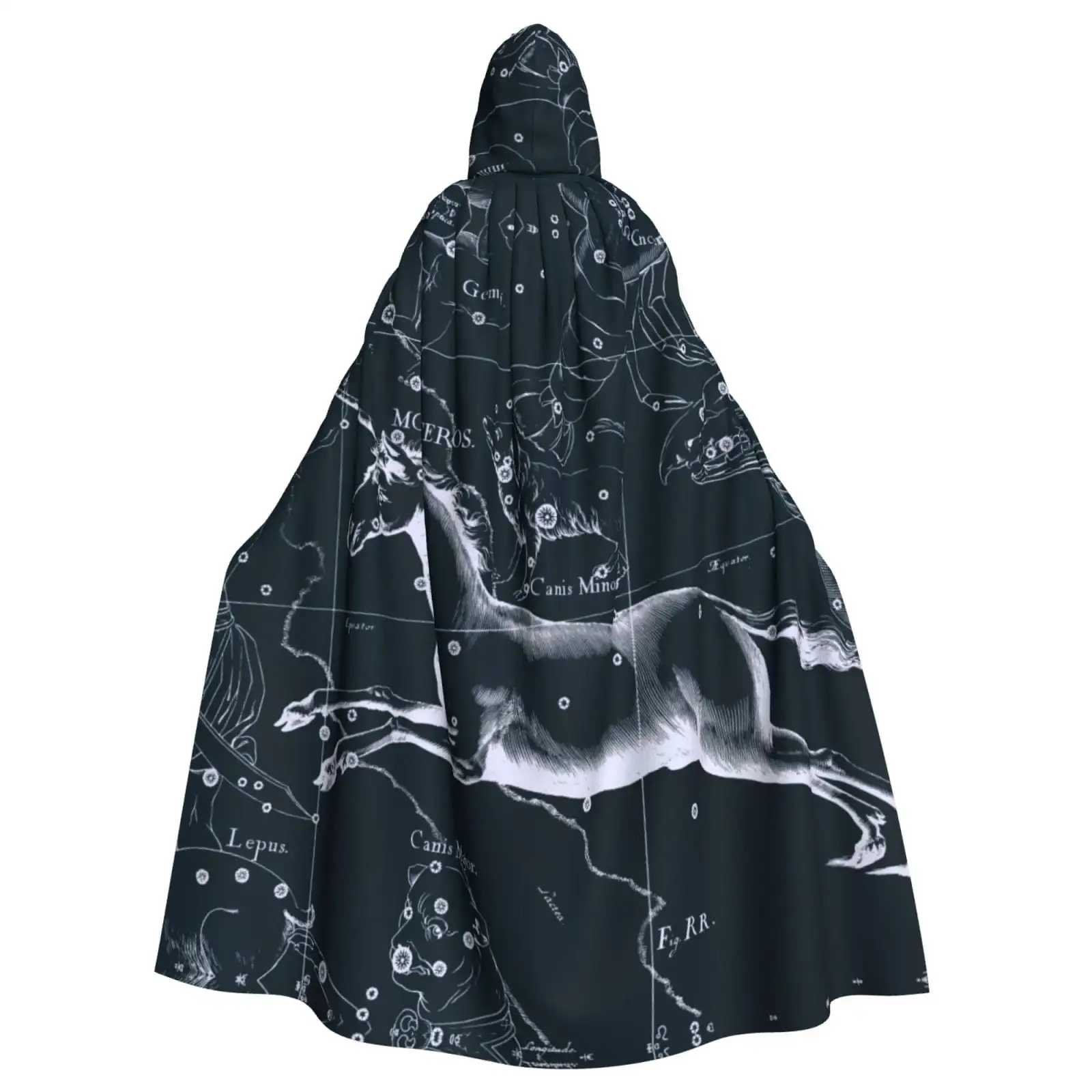 

Unisex Hooded Cloaks Adult Lightweight Overcoat Constellation Illustration Cloak For Halloween Cosplay Costumes