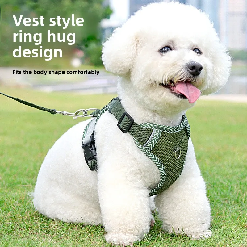 

Dog Harness Vest for Small & Medium Dogs – Breathable Reflective Adjustable Pet Harness , No-Pull Escape-Proof Dog Walking Vest