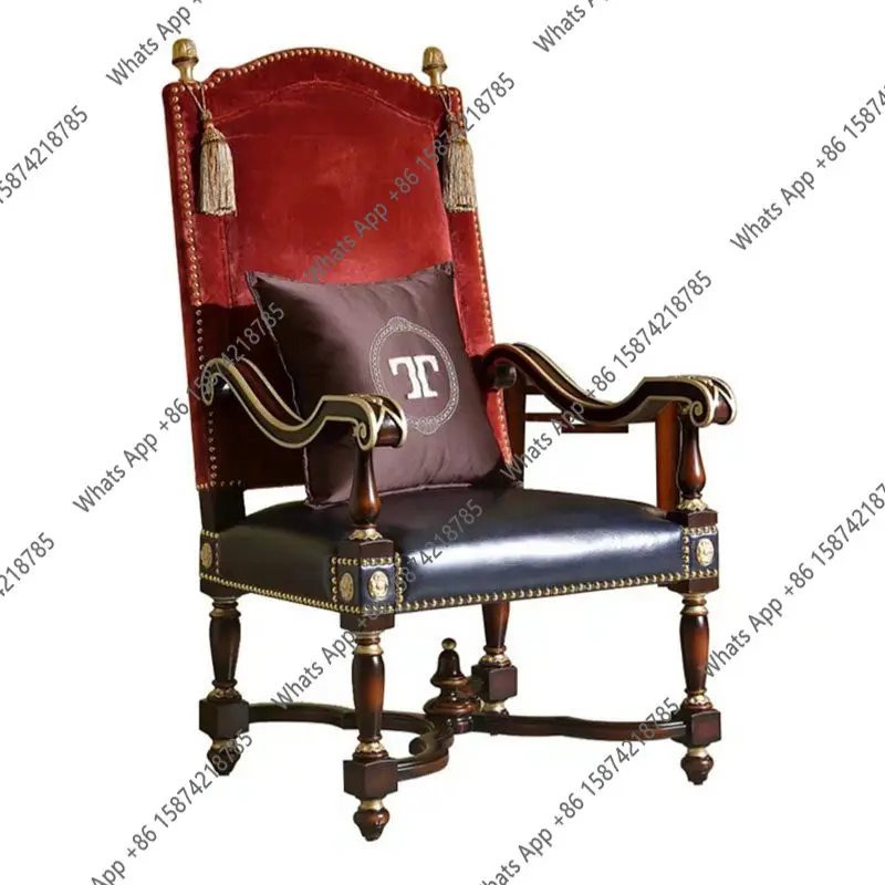 

Mn American Household Solid Wood Leisure Chair High Back Chair Neoclassical European Single Sofa