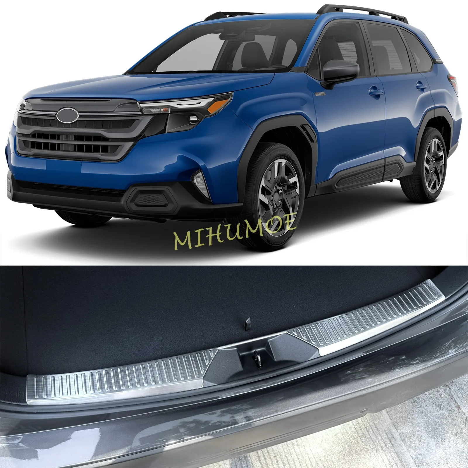 

Для 2025-2026 автомобильные аксессуары Subaru Forester, защита бампера задней двери, накладка на порог, защитная накладка на порог, серебристая, 3 шт.