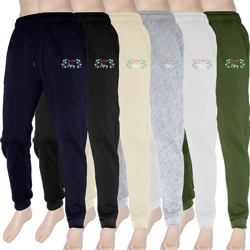 

New Autumn Winter Printed Men's Joggers Breathable Casual Sweatpants for Running Sport Fitness Gym Trousers