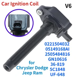 Car Ignition Coil 0221504032 UF648 05149168AI for Chrysler Dodge Jeep Ram V6 2505484816 GN10616 36-819 5C1848 Ignite System