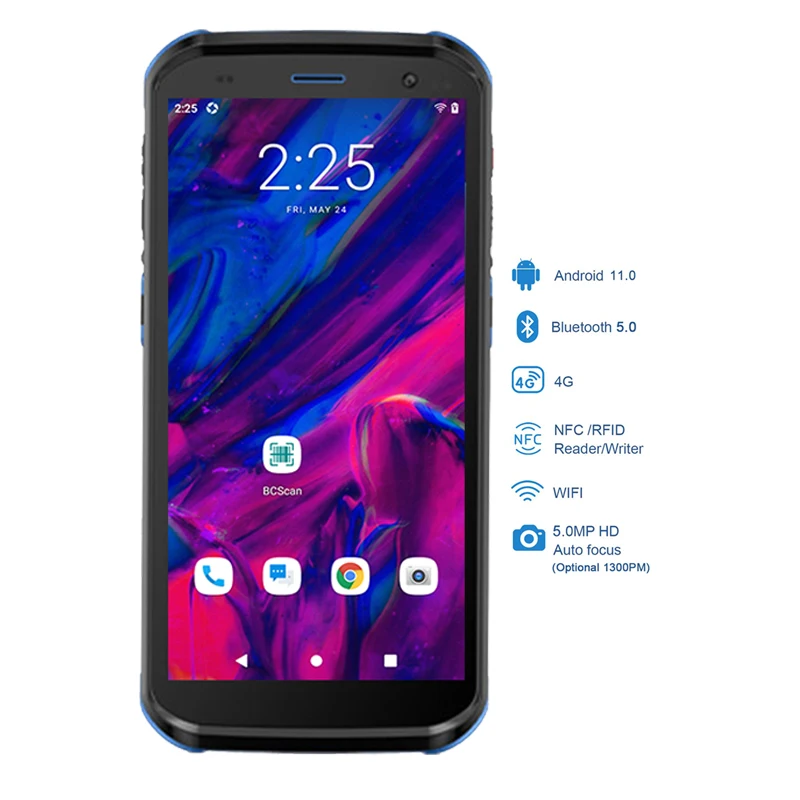 

2025 hot sale Handheld PDA Data Collection PC 5.5-inch Android 13 4GB+64GB Rugged Barcode Scanner PDA with Built-in Thermal Prin