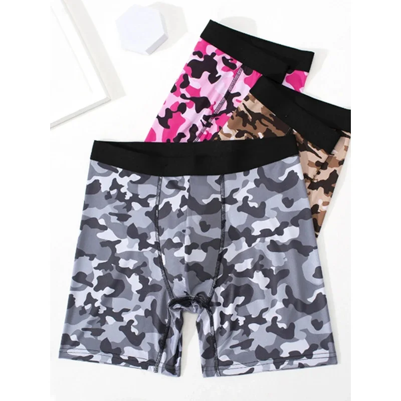 

1Pcs Medium Long Styles Men's Style Summer Camouflage Four Cornered Pants Comfortable Breathable Men's Boxer