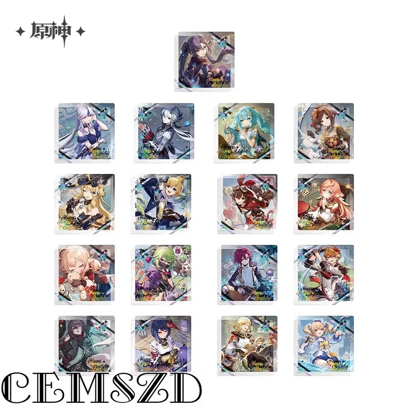 

[Genuine] Tartaglia Coaster Game Genshin Impact Klee Mona Mika Cosplay Acrylic Desktop Figurines Anime Character Accessorie