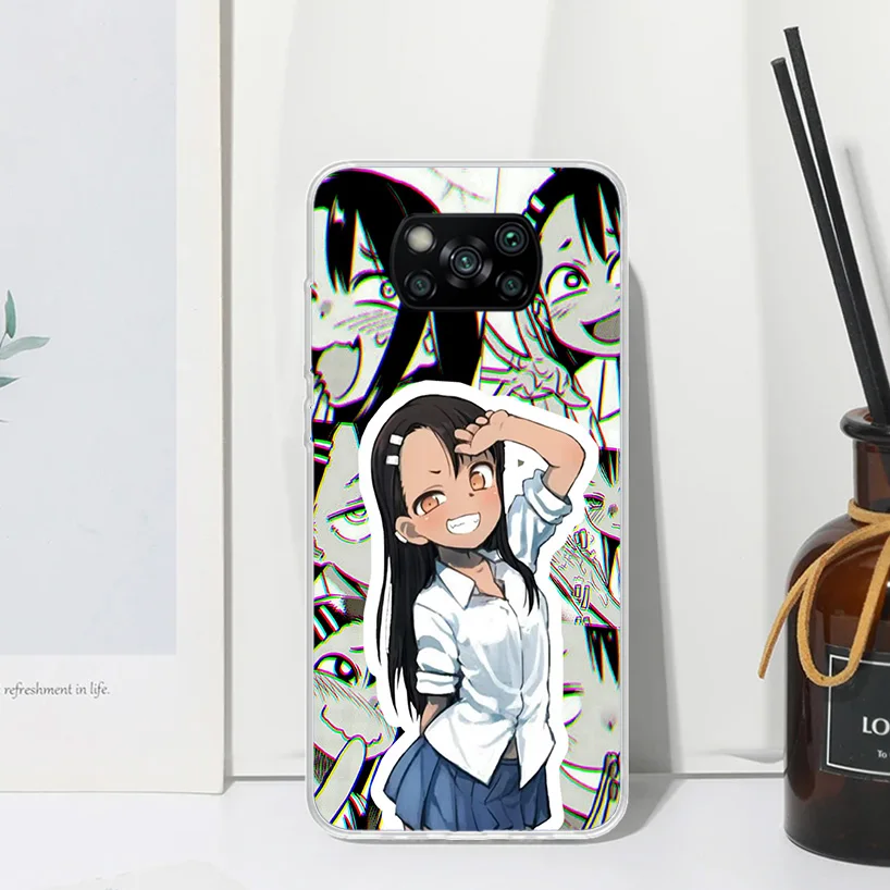 Nagatoro San Anime Aesthetic Phone Case For Xiaomi Poco X6 X5 X4 X3 Nfc F6 F5 Pro F4 Gt F3 F2 F1 M5S M4 M3 Art Fundas Back Cover