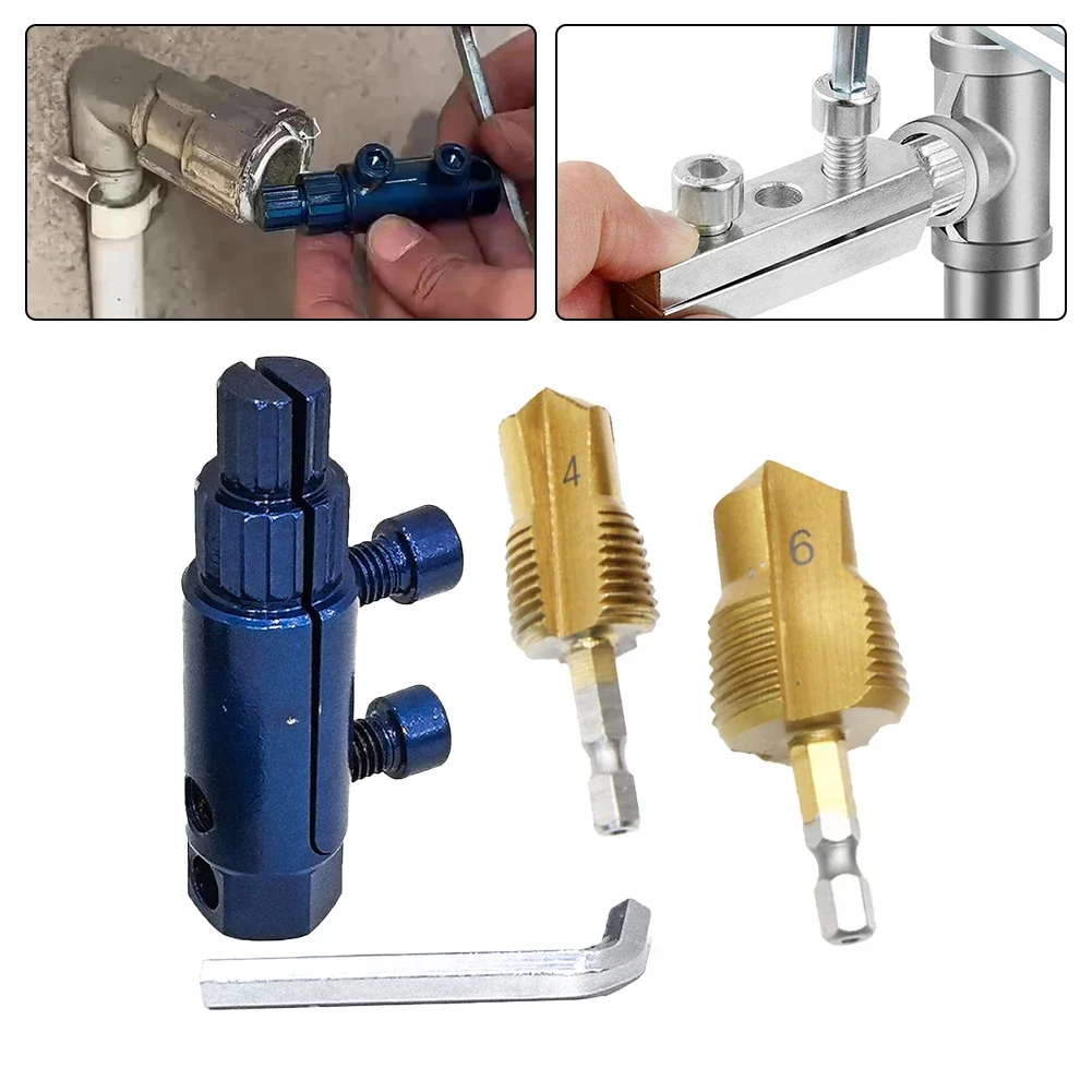 

Faucet Angle Valve Broken Screw Extractor 3-In-1 Thread Drill Bit Damage Screw Extractor Water Pipe Broken Head Screw Repair Too