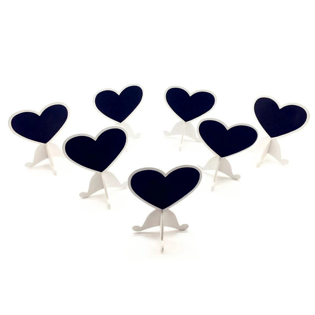 

12 Pcs Heart Shaped Blackboard Chalkboard Mini Chalkboards with Stand Heart-shaped