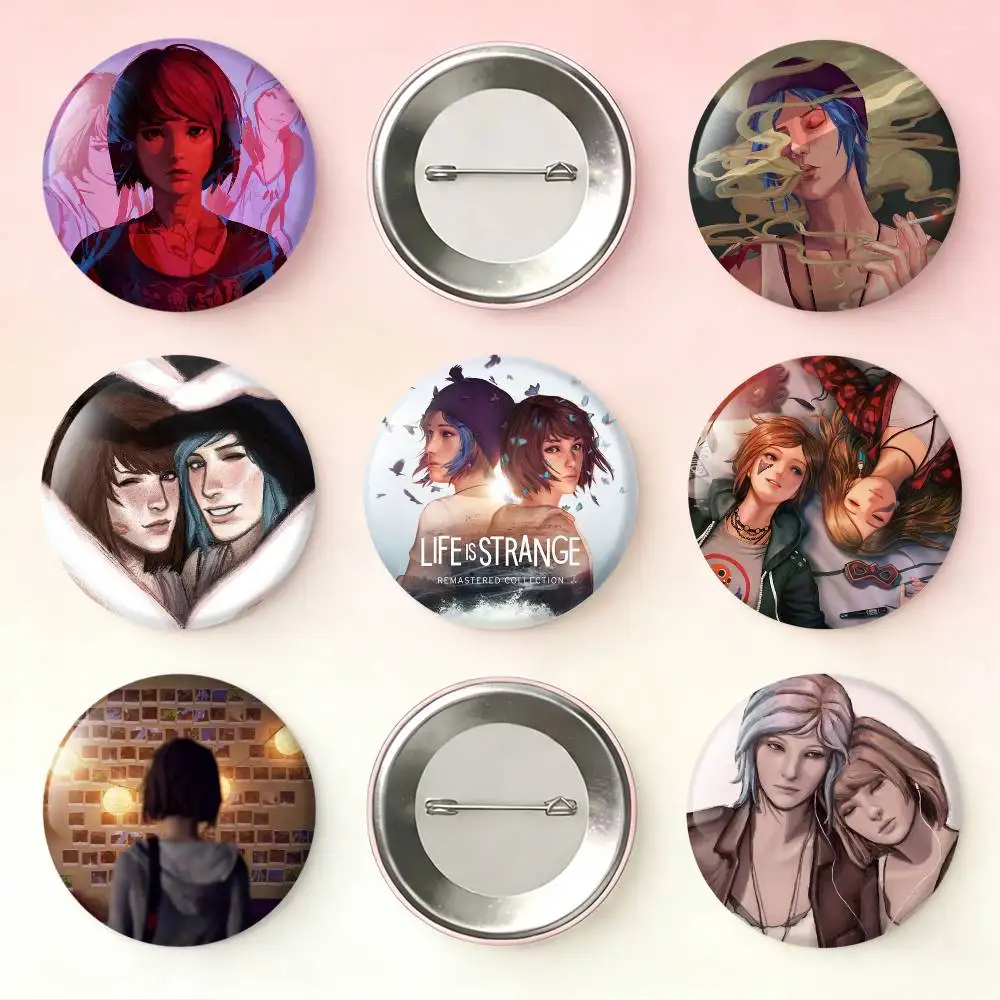 Game L-Life Is S-Strange Badges 25 32 44 58 75 mm Round Fans Collect Friends Gifts Brooch Souvenir