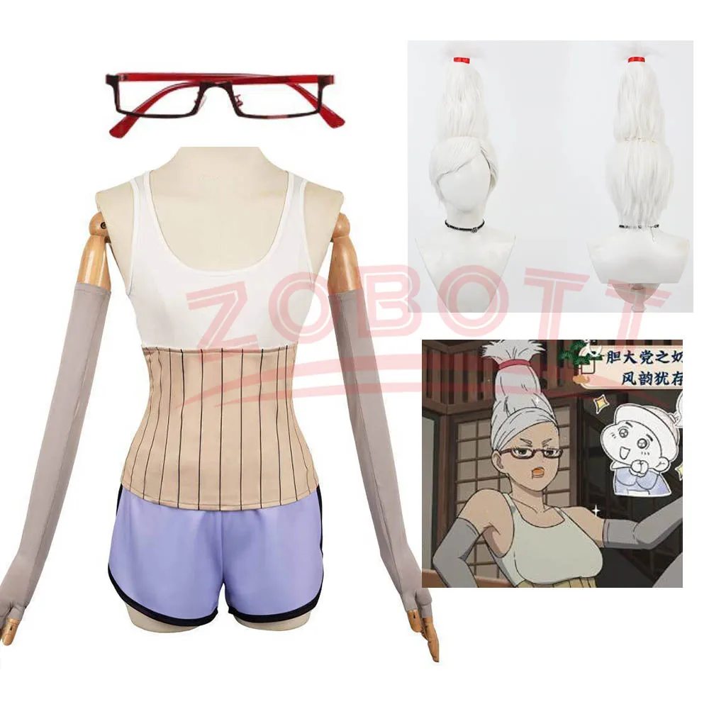 Seiko Ayase Cosplay Costume Wig Anime Dandadan Vest Shorts Uniform Set Santa Dodoria Momo Ayase Halloween Party Women Glasses