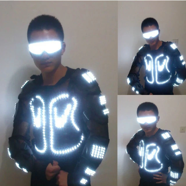 New LED Luminous Armor Jacket Glowing Costumes For Dancing Performance