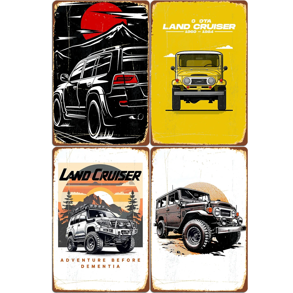 

Classics Car Series Best Land Cruiser 4wd Retro Poster Metal Sign Garage Club Indoor Room Wall Decor Custom Tin Home Decor