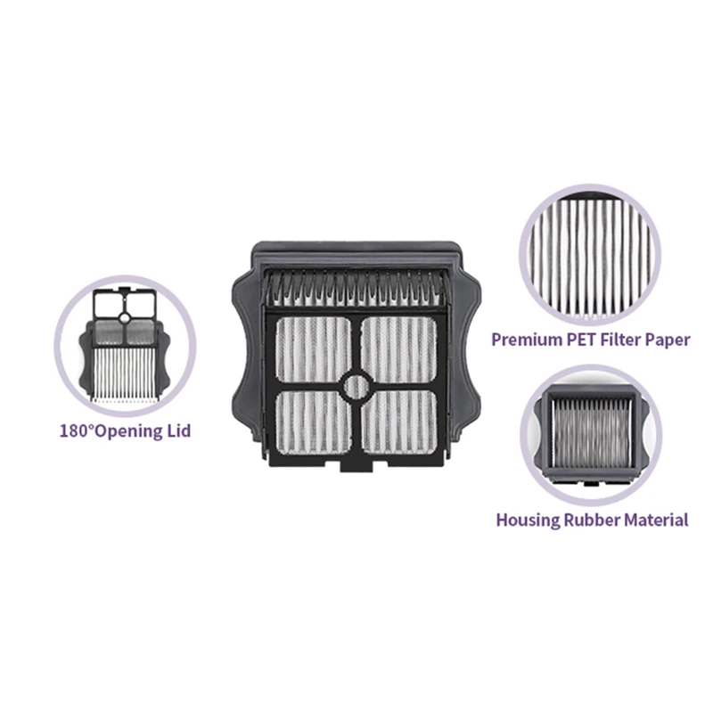 플라스틱 브러시 롤러 및 필터 키트, 티네코 아이플로어 3 및 아이플로어 원 S3 무선 습식 건식 진공 청소기용
