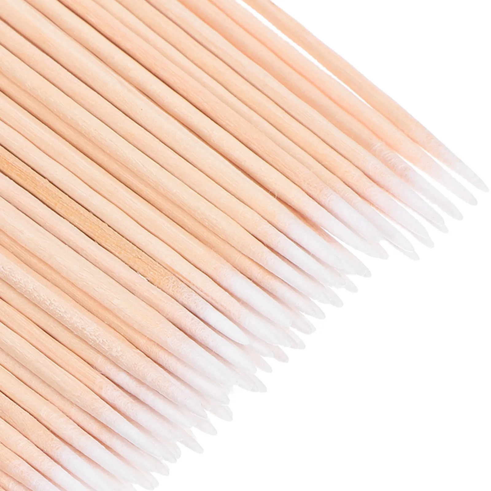 300Pcs Pointed Cotton Toothpick Disposable Bamboo Sticks Makeup Cleaning Nails Single Head Swabs Family Restaurant Accessories