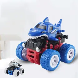 4WD Vehicle Model Sliding Tipper Inertia Power Inertia Stunt Car Shark Shaped Off Road Toy Car