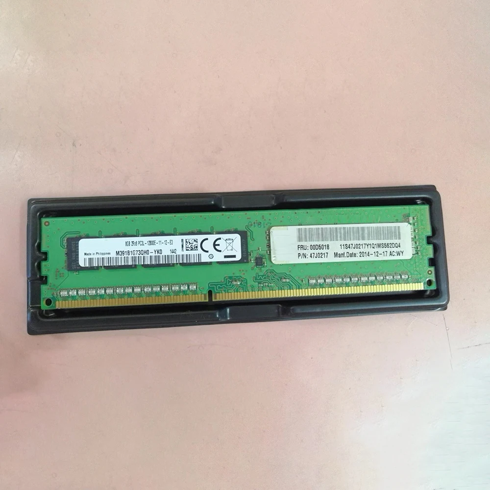 1 Uds memoria de servidor para IBM RAM X3100 M4 X3200 X3250 M5/4/3 00D5018 47J0217 8GB DDR3 12800E 1600 ECC