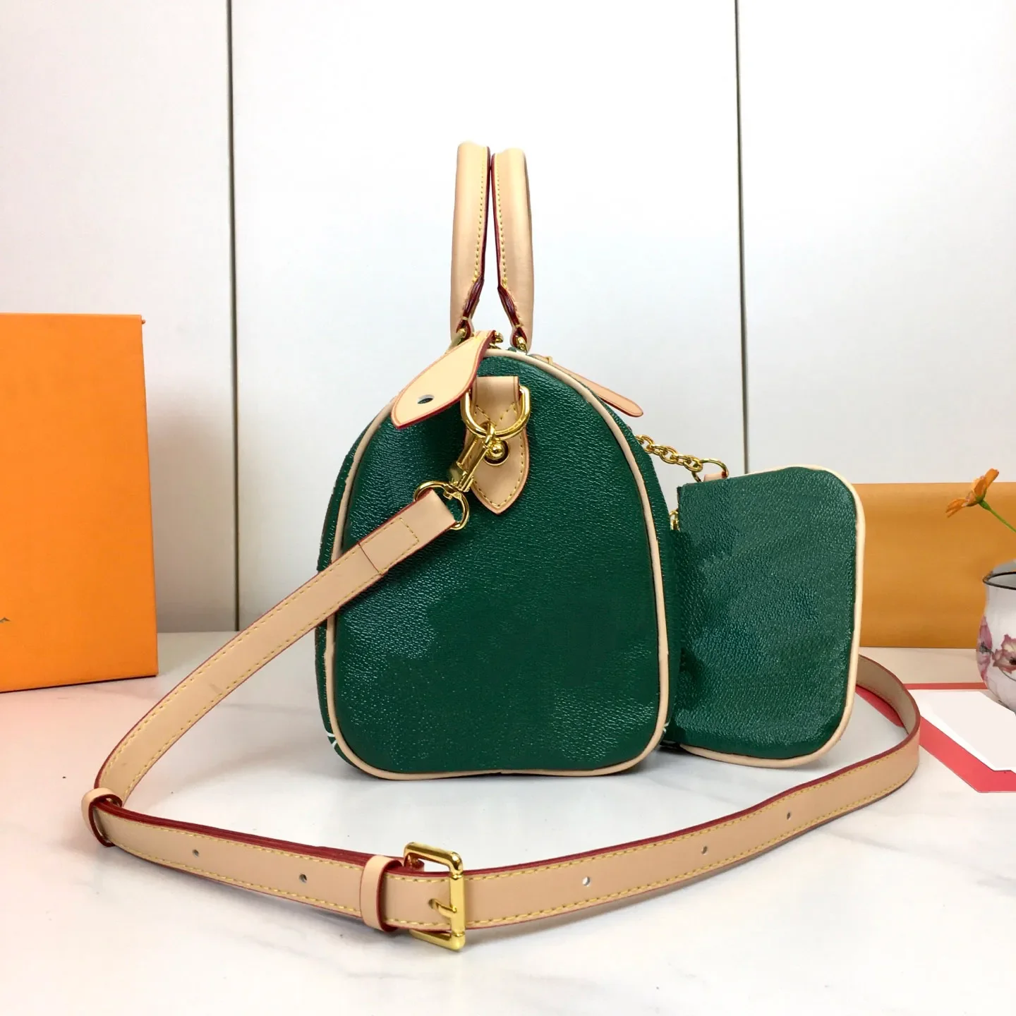 أعلى مصمم العلامة التجارية حقيبة جلدية حزام الكتف انفصال حقيبة يد جلدية السيدات الفاخرة مع حزام الكتف قابل للتعديل #5