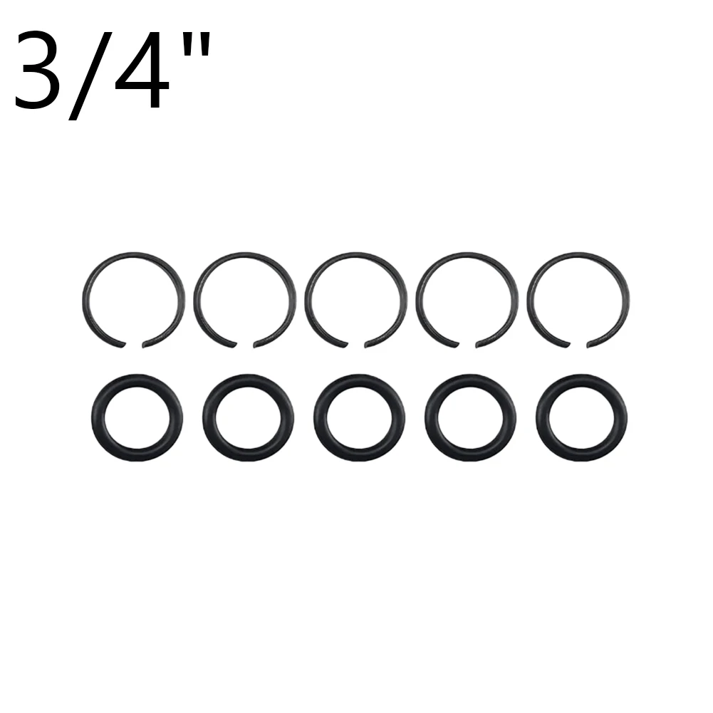 5 Sets Pneumatic Wrench Socket Retainer Rings With O-Ring 1/2 3/8 1in Pneumatic Wrench Socket Fixing Ring Kit Power Tools