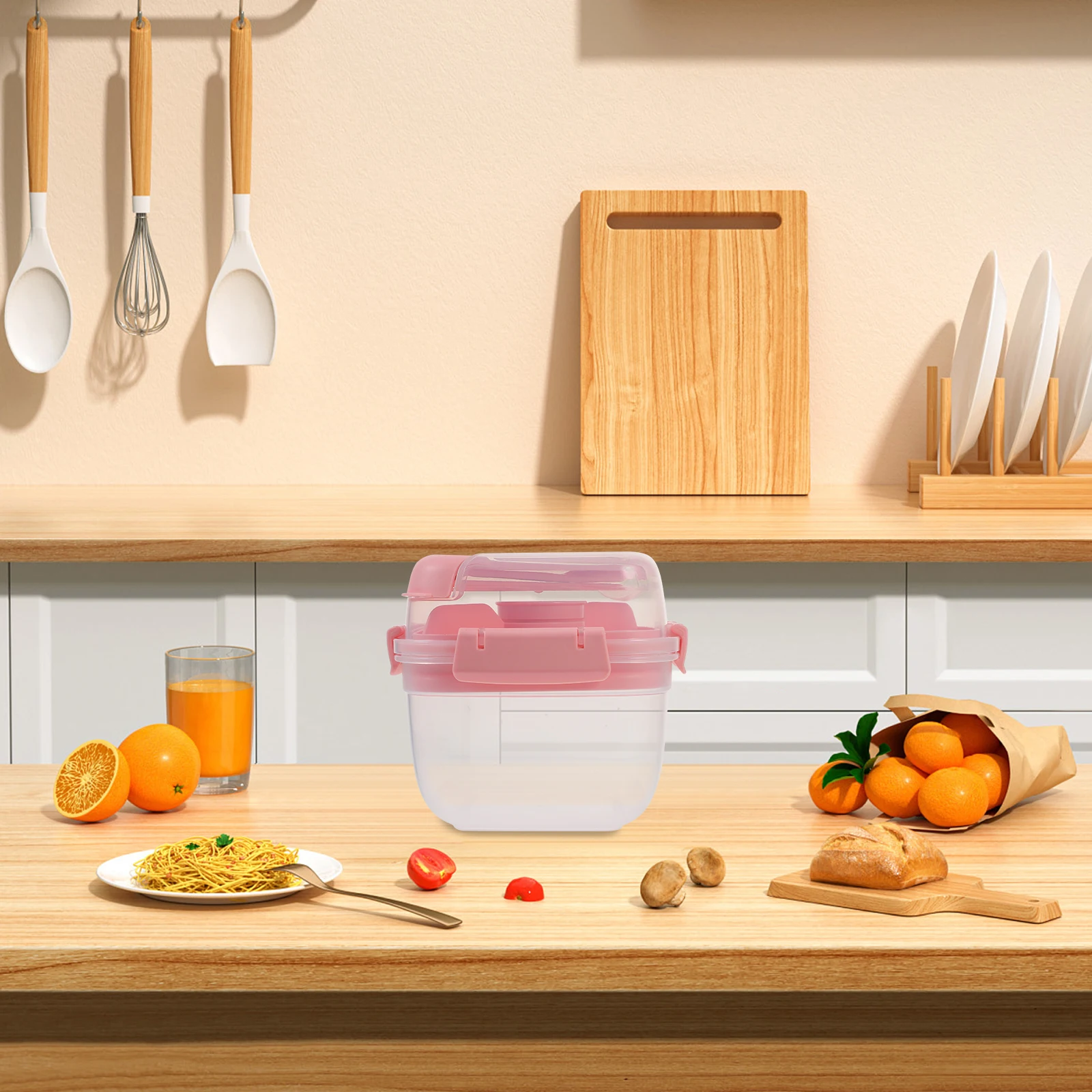 

Double Layer Lunch Box Fresh Keeping Bento Container Large Capacity Sealed Portable Food Storage Box Compartment Reusable