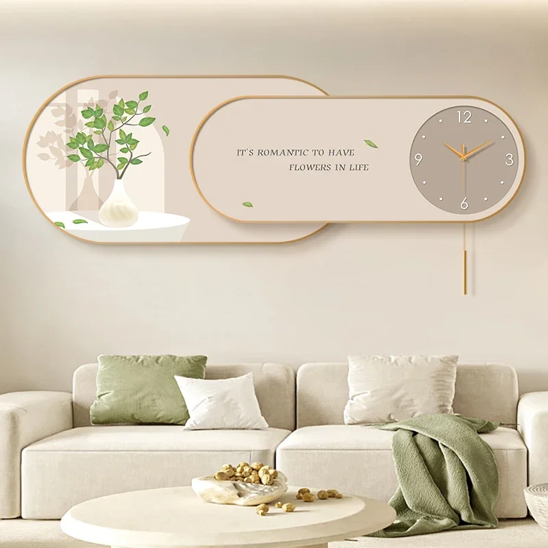 Style Silent Wall Clock Office Interior Digital Bedroom Design Wall Clock Nature Display Orologio Da Parete Home Decoration