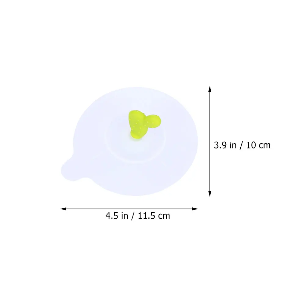 

4pcs Silicone Cup Lids Leak-Proof Heat Resistant Mug Covers Cartoon Design Dustproof Kids Safe Long Lasting Kitchen Bar