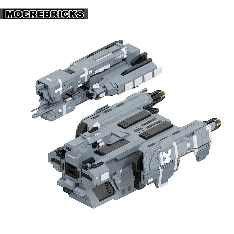 Ucs filme de ficção científica espaço para frente ao amanhecer conjunto montagem nave espacial moc blocos de construção modelo coleção tijolos seniores brinquedos