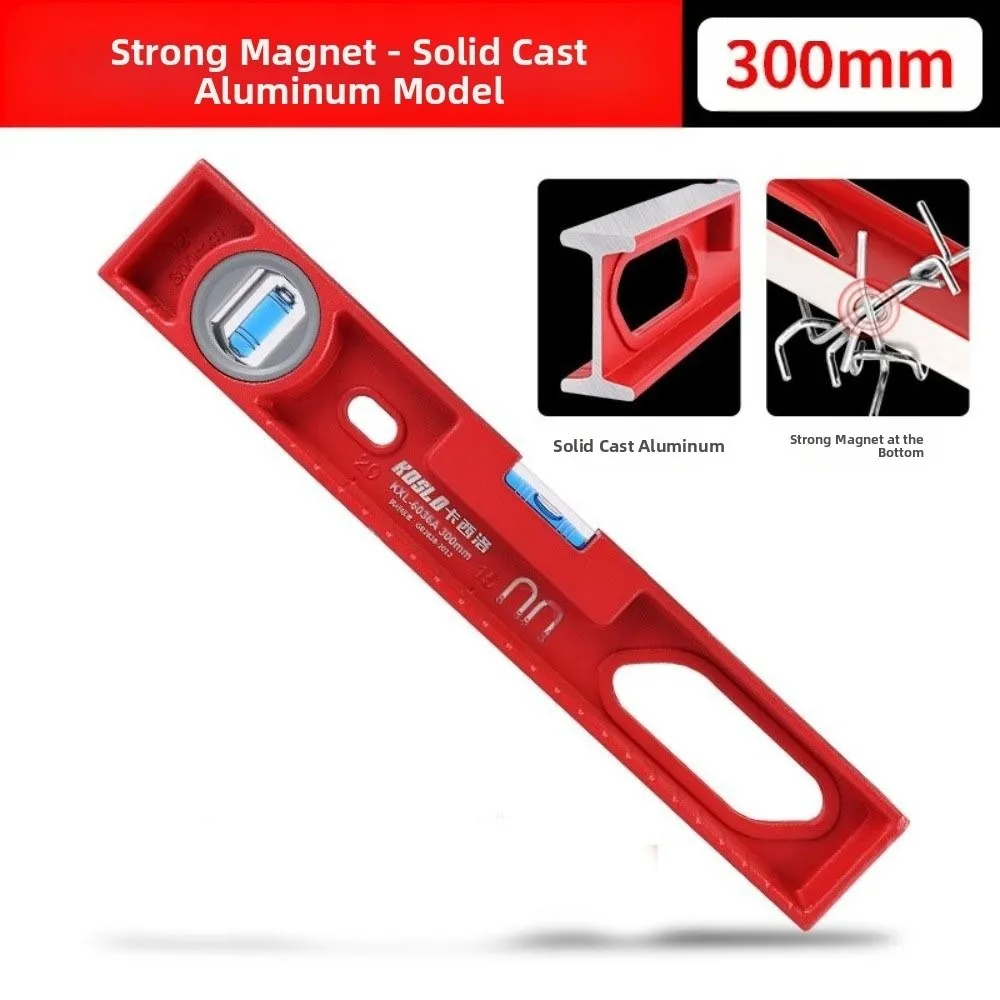 

30/40/50cm Level Ruler Aluminum High-Precision Measurement Angle Finder Strong Magnetic Hollow Handle Level Gauge Household