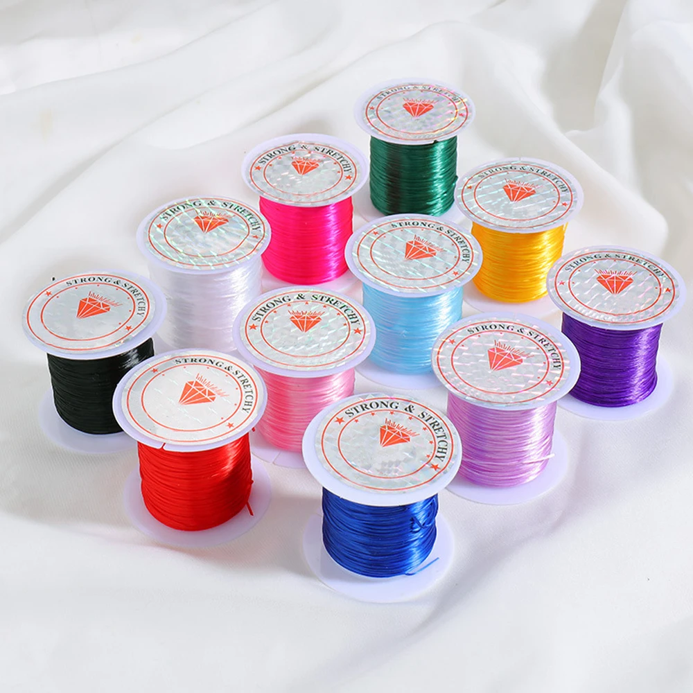 

30 Meters 0.8MM Strong Elastic Crystal Beading Cord Bracelet Necklace Stretch Thread String For Jewelry Making Diy Flexible Line