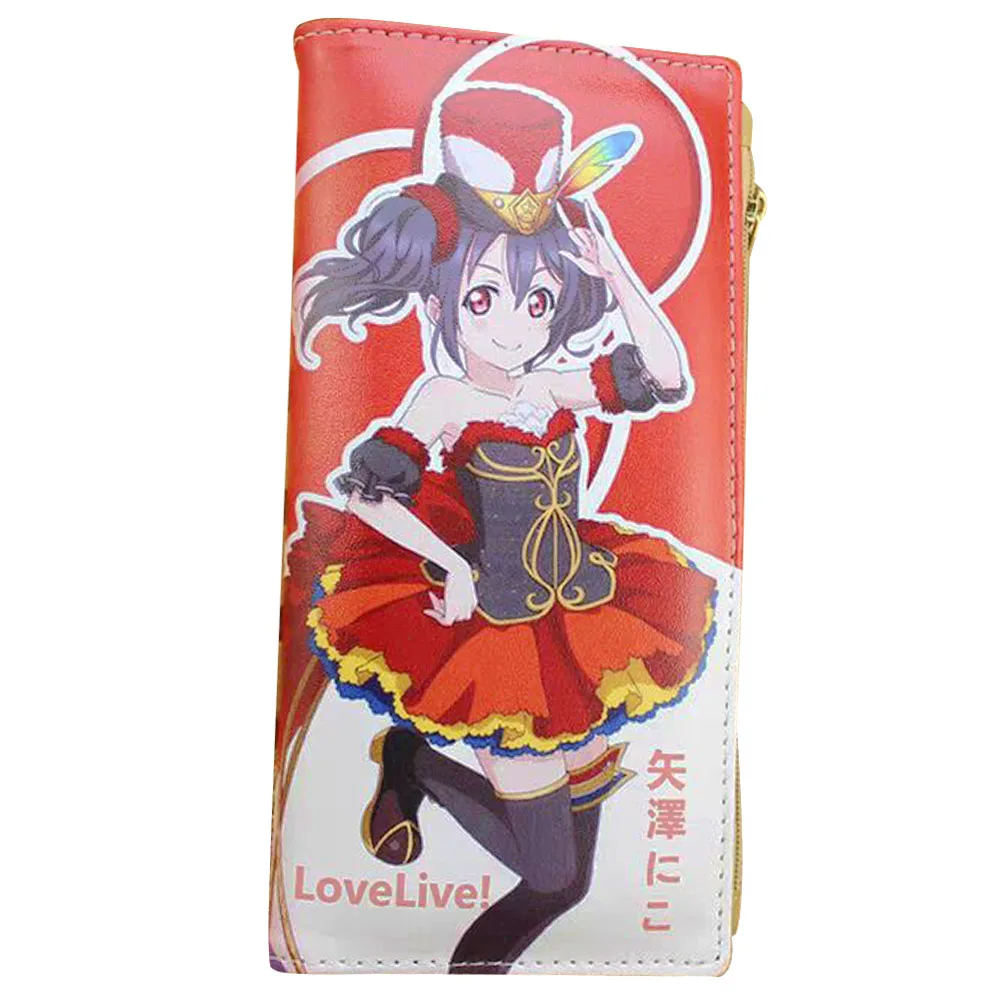 

Cute Anime Love Live School Idol Project Yazawa Nico Leather Long Wallet Girls Women Money Bag Coin Purses Card Holder Wallets