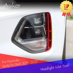 Headlight Anti-Fog Kit Headlights Air Intake Trim Chrome Style Exterior Accessories For Hyundai Santa Fe Santafe IX45 2019-2022