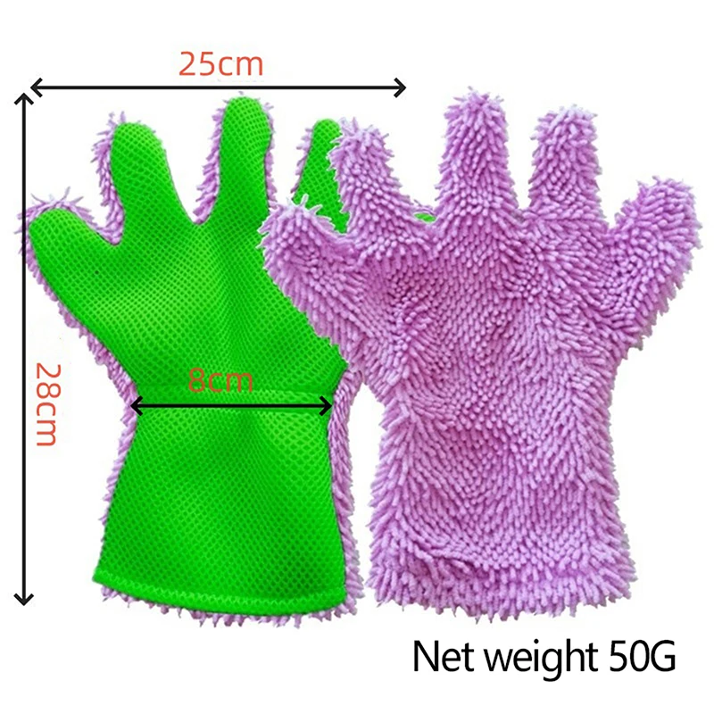 1PC Waterproof Mitt Premium Microfiber Wash Mitt Auto Car Wash Soft Anti-scratch For Car Wash Multifunction Thick Cleaning Glove