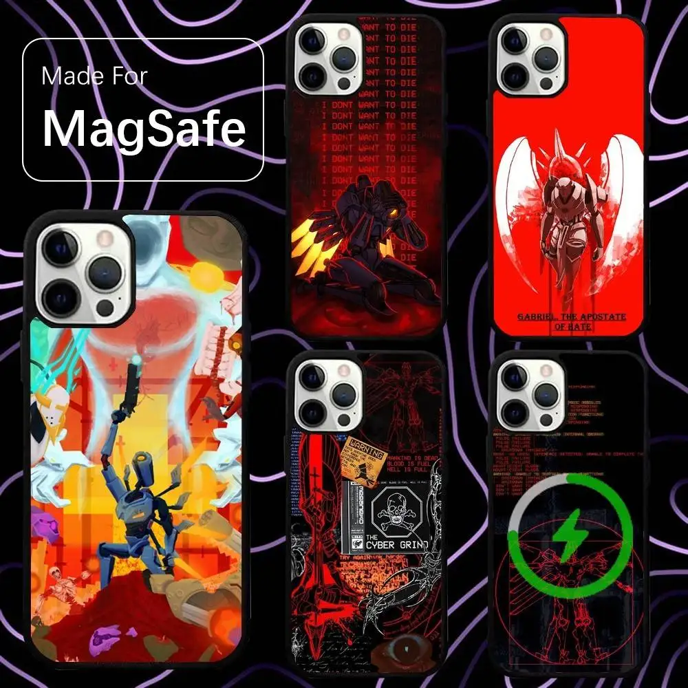 

U-Ultrakill Phone Case For iPhone 16,15,14,13,12,11,Pro,Max,Plus,Mini,SE New Magsafe Magnetic Wireless Charging