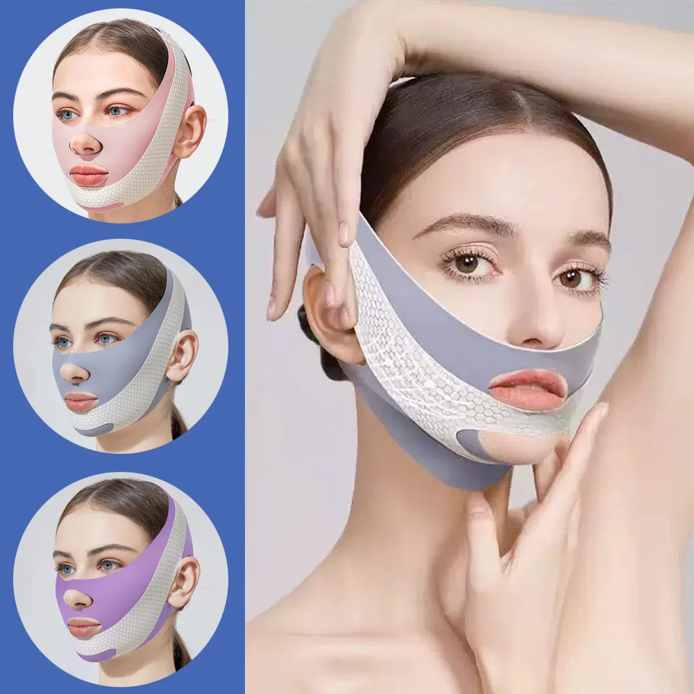 Sleep Face V Shaper Bandage - Facial Slimming Lift Reduce Double Chin Relaxation Band