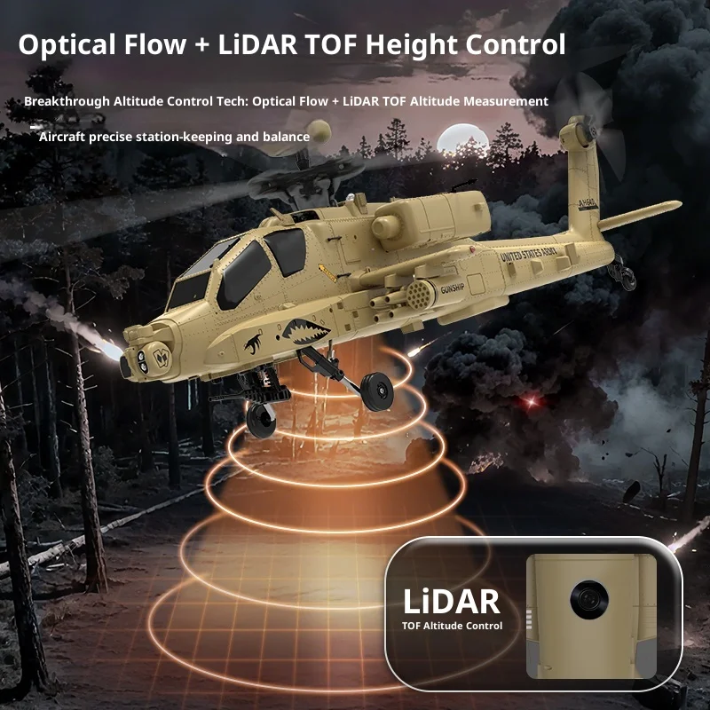 Neues Produkt auf Lager: Yuxiang F11-H Apache ferngesteuerter Hubschrauber GPS-Positionierungssimulationsmodellflugzeug